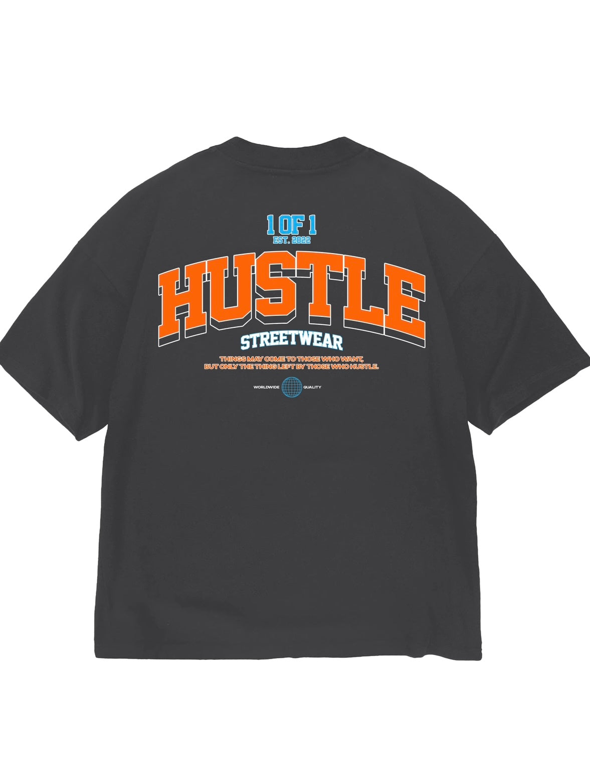 HUSTLE Moon Gray oversize shirts